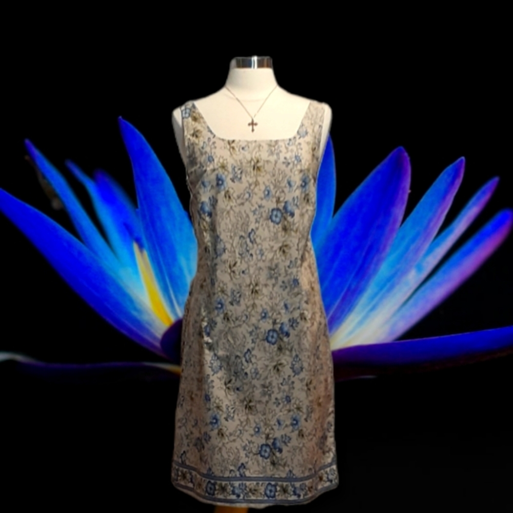 Women's Floral and Vine Print Sun Dress